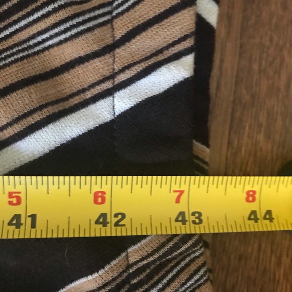 Vintage 70s High Rise Diagonal Striped Maxi Skirt - Picture 6 of 6